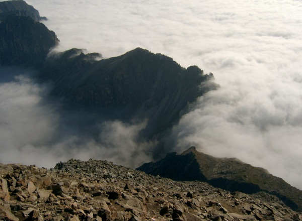 In rund 2800 m Höhe, auf teils stark ausgesetztem Steig.
